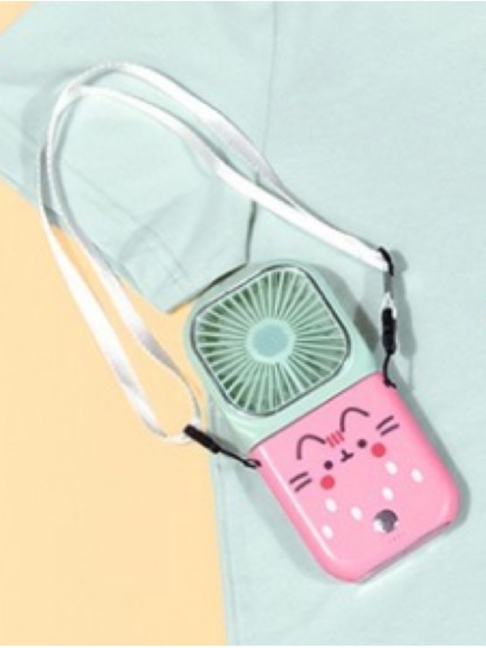 Foldable Pink and Green Fan